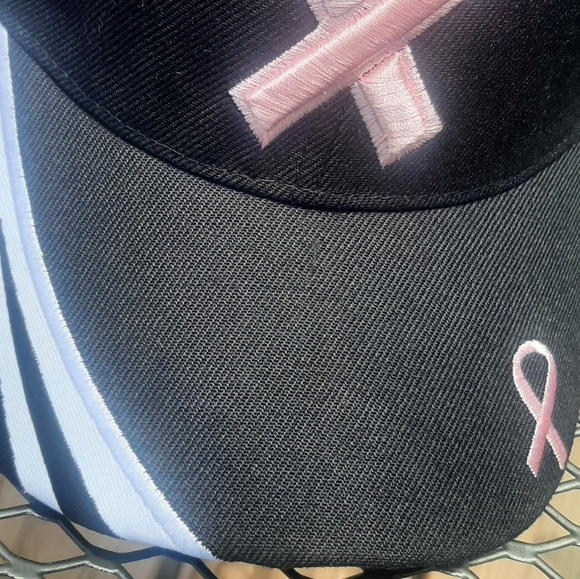 Breast Cancer Awareness Pink Ribbon Black Hat - Picture 3 of 3